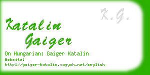 katalin gaiger business card